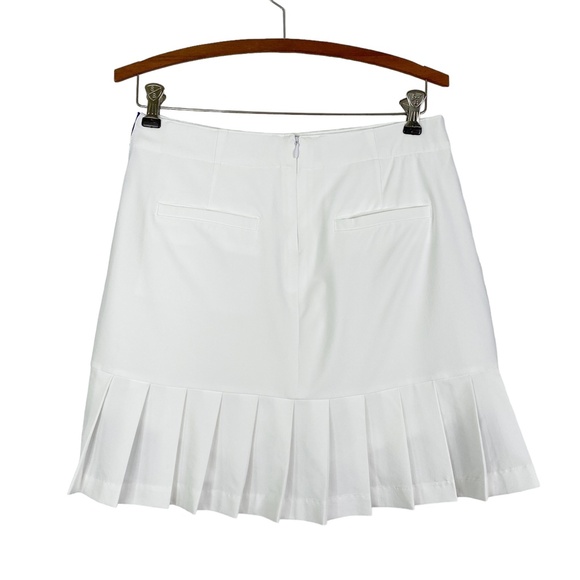 NWT Lady Hagen White Golf Skort Purple Stripe Sz. 2 Pleat Back - Picture 2 of 11